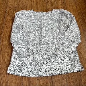 LOFT Black and White Dotted Top
